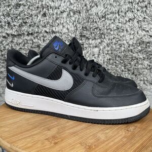 Nike Air Force 1 Black Cool Grey Carbone Racer Blue Shoes Mens 11 FD0666-001